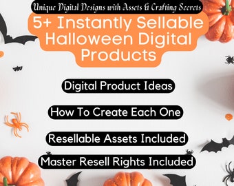 Halloween Digital Products Digital Downloads Halloween Digital Art Prints Master Resell Rights Included! Midjourney Prompts Best AI Prompts