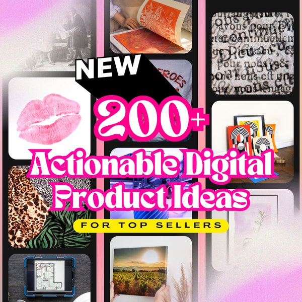 Digital Products Best Seller | Discover Over 200 Real Actionable Digital Product Ideas For Top Sellers + AI Bonus | Digital Products Hustle