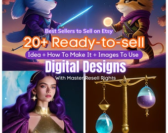 Master Resell Rights Digital Products Digital Downloads Best Sellers To Sell On Etsy With Included! Midjourney Prompts AI Prompts Etsy Shop