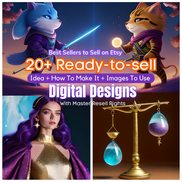Master Resell Rights Digital Products Digital Downloads Best Sellers To Sell On Etsy With Included! Midjourney Prompts AI Prompts Etsy Shop
