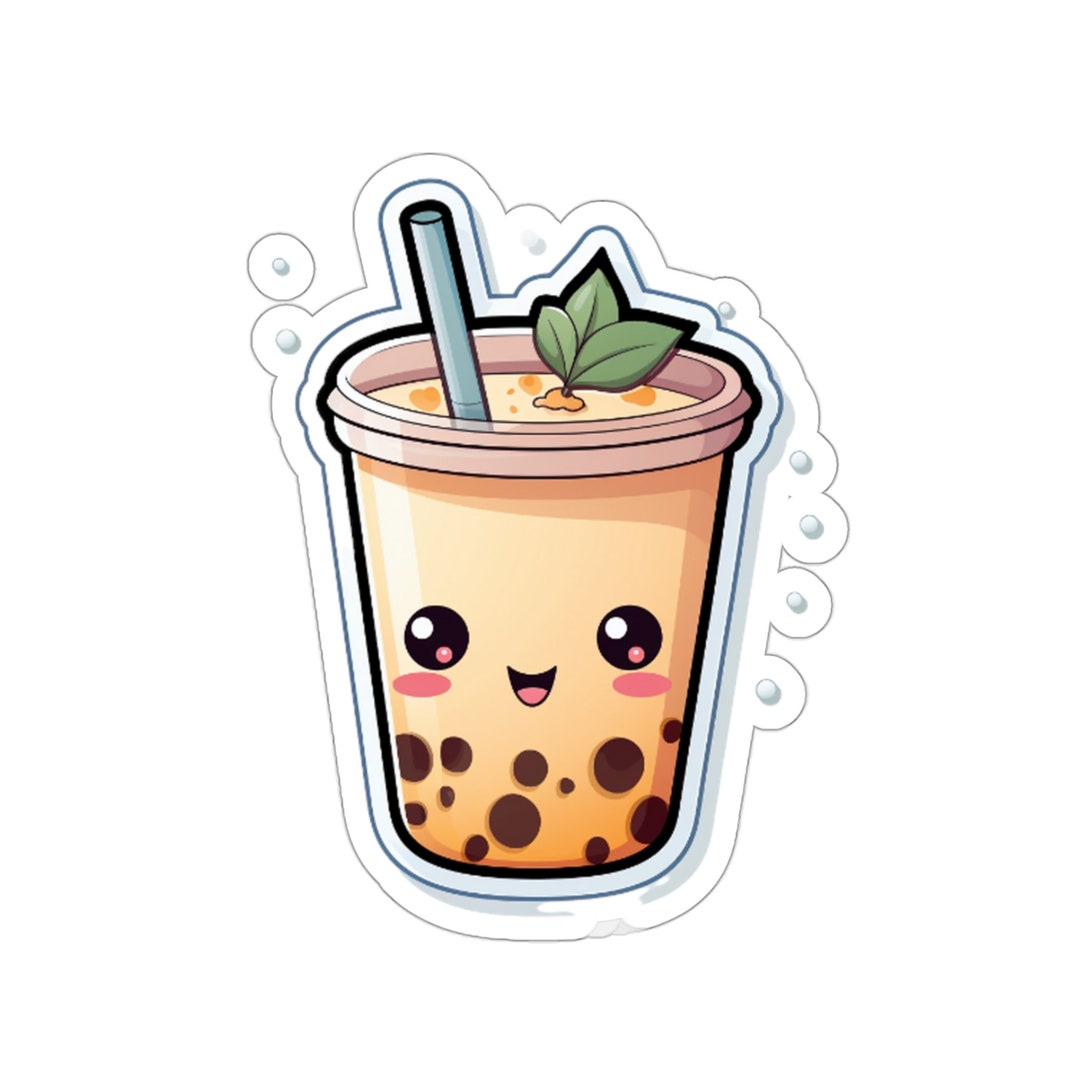 Cute Kawaii Boba Tea Sticker Etsy