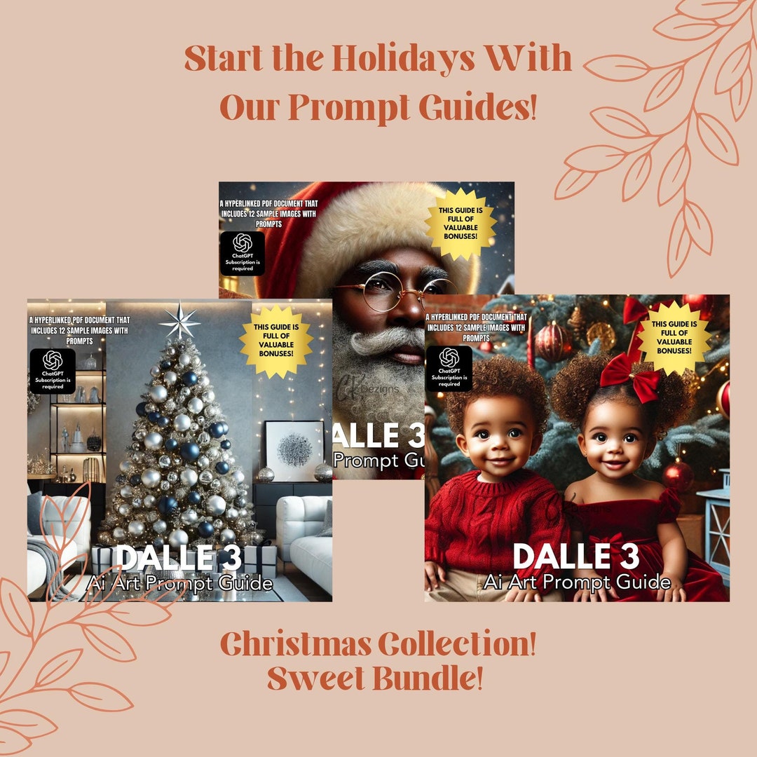 Christmas AI Art Prompt Guide Bundle | DALL·E 3 | Holiday AI Art ...