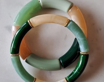 Trendy colorful tube bracelet