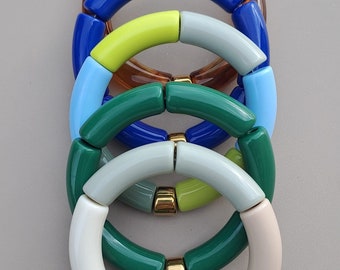 Bracelet tube coloré