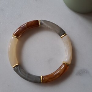 Thin resin tube bracelet image 2