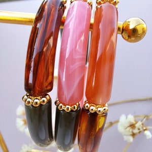 Thin colored tube bracelet