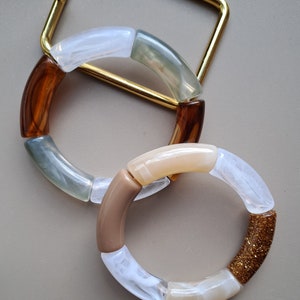 Bracelet tube acrylique sur élastique - Actuel Diffusion