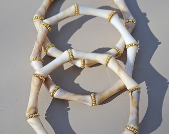 Bracelet perle tube octogonal