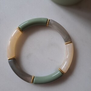 Thin resin tube bracelet image 4