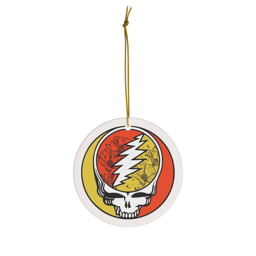 Grateful Dead Christmas Ceramic Ornament Jamband Music Holiday Etsy