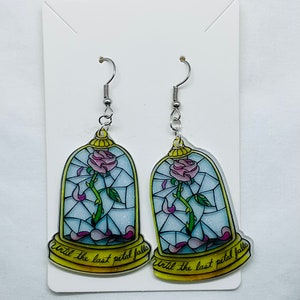 Beauty and the Beast earrings
