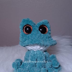 Flynn the Frog Made to Order Custom Crochet Plush Cute Unique Plushie Soft Toy Popular Newborn Baby Nursery kawaii cottagecore lover gift
