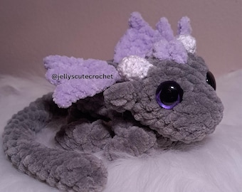 Crochet Dragon: Custom Mini Snuggler Stuffed Animal Plush Toy
