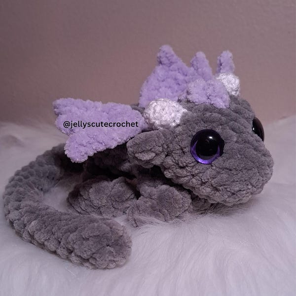 Crochet Dragon: Custom Mini Snuggler Stuffed Animal Plush Toy