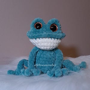 Francois the Frog Made to Order Custom Crochet Plush Cute Unique Plushie Soft Toy Popular Newborn Baby Nursery kawaii cottagecore lover gift