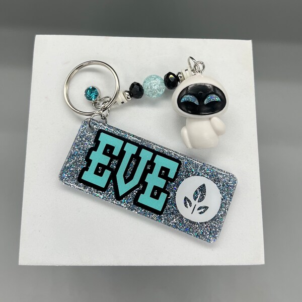 Wall E and Eve Keychain Etsy