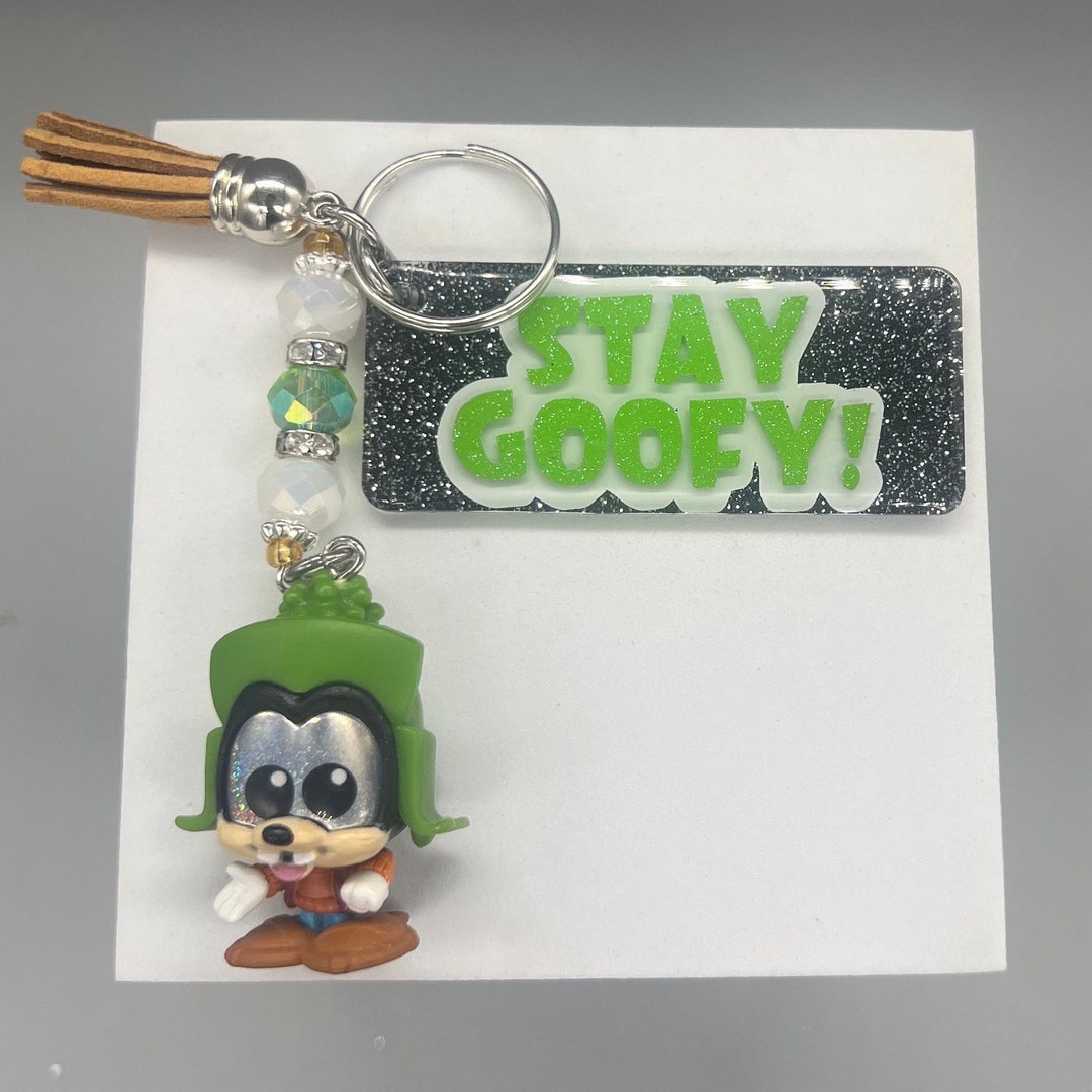 Goofy Glitter Keychain Doorables/goofy Keyring/doorables Etsy