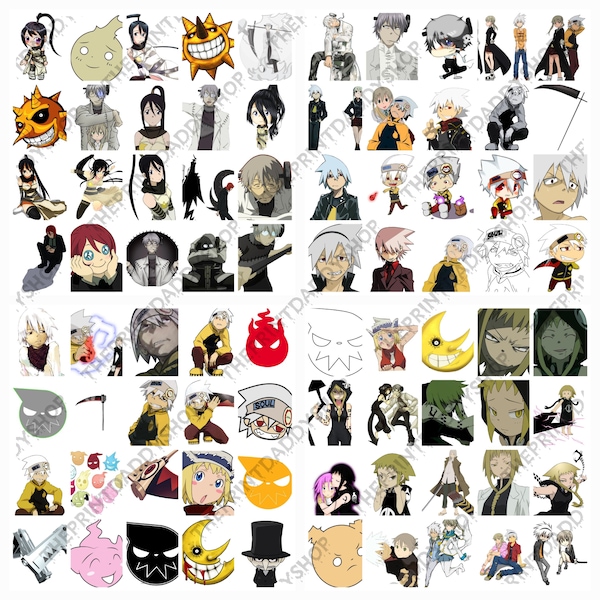 Anime Style Spirit Consumer Digital Images Clip Art Heroes Villains Downloadable Printable