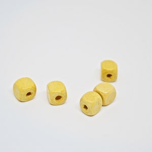 8mm Natural Wood Cube Bead, Natural Wood Beads 50 pcs , Wooden Beads