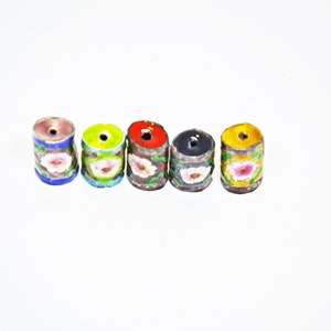 Colorfull Enamel Beads, Patterned Enamel Beads