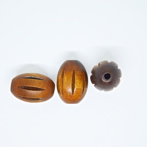 10 or 20 pcs Unfinished Wooden Oval Beads Small Jewelry Supplies Beads -Bracelet Making Gift -DIY Necklace Spacers -Scrapbooking Decor