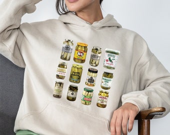 Vintage, Canned, Pickles, Hoodie, Pickle hoodie, Pickle Hoodie, Pickle Lovers Hoodie, Pickle Sweatshirt, Canning