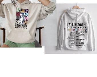 Taylor, Swiftian, sweat à capuche Merch, sweat à capuche dans le dos et sur le devant, tenue Eras Tour, sweat à capuche Concert, sweat à capuche Eras Tour, sweat à capuche Taylor, A1