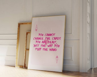 Ace of Hearts Quote Print: Positive Typography Art (Digital Download)
