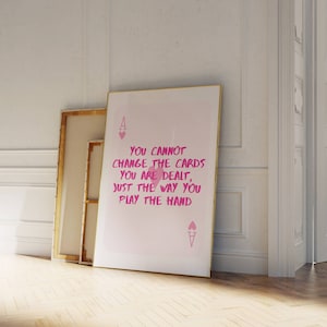 Ace Positive Saying Tipografia Arte de parede, Arte de parede moderna, Arte motivacional, Arte de citações famosas, Arte para ela, Decoração de dormitório, Decoração retrô, Cartão Ace