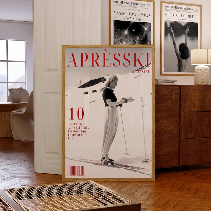 Vintage Apres Ski Art - Etsy