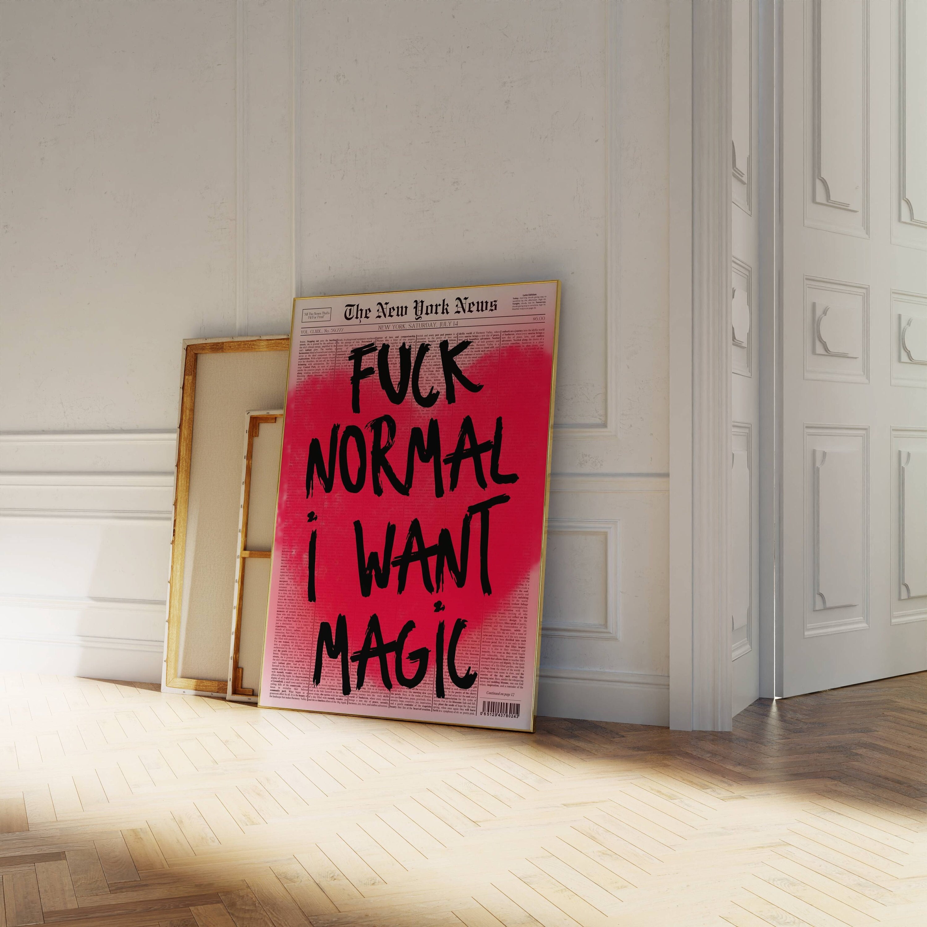 Fuck Normal I Want Magic Print: Retro Newspaper Art (digital