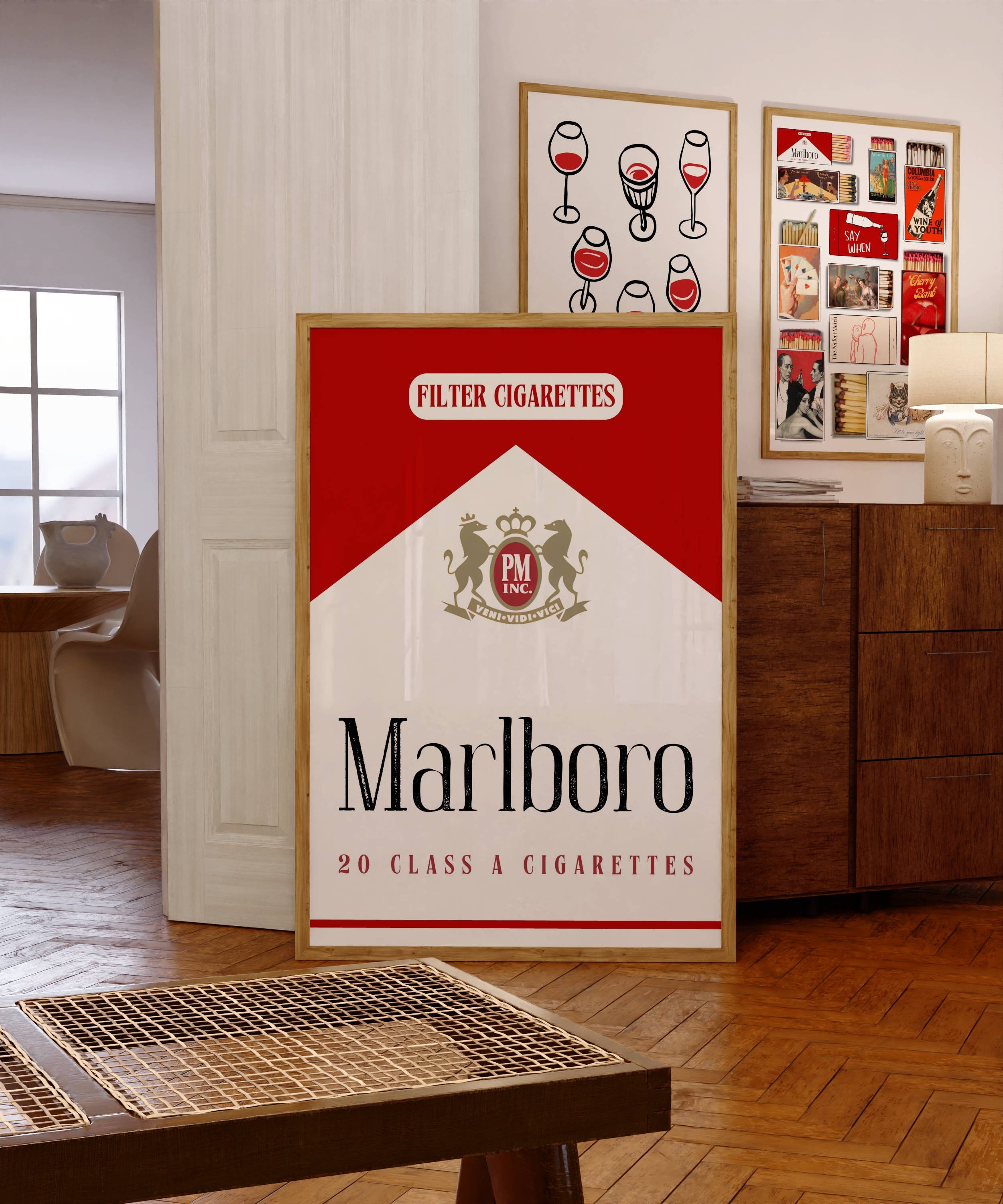 マルボロ　レア　パネル　レトロ Amazon.com: Mepkaidy 1970's Marlboro Cigarettes Ad Retro