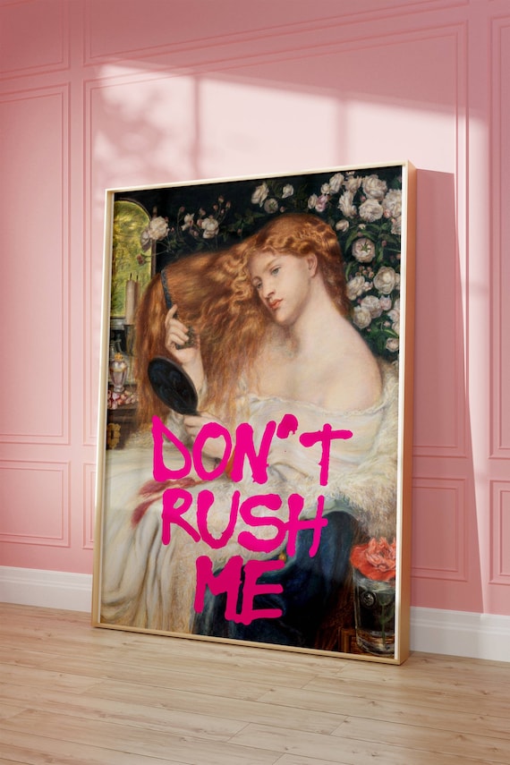Don't Rush Me Poster: Trendy Vintage Wall Art (Digital Download)