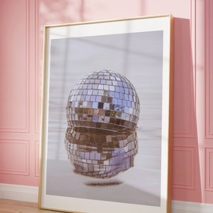 Wydruk Disco, Plakat Disco, Wydruk Pływającej Kulki Disco, Modna Sztuka Ścienna, Sztuka Preppy Bar Cart, Sztuka Do Wydruku, Dekoracja Ścienna Retro, Wystrój Retro Lat 70.