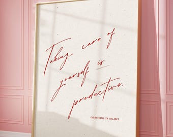 Self Love Quote Print, Trendy Dorm Decor (Digital Download)