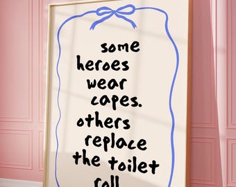 Funny Bathroom Poster, Trendy Preppy Wall Art (Digital Download)