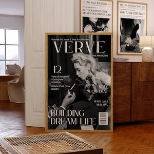 Plakat Be Your Own Sugar Daddy, Mamo, jestem bogatym człowiekiem, wydruk, Zajęty budową plakat Dream Life, Retro Bar Cart Feminist Wall Art, okładka magazynu