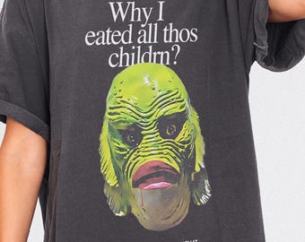 Weird Creature from the Black Lagoon T-Shirt, Funny Vintage Horror Movie Memorabilia Shirt