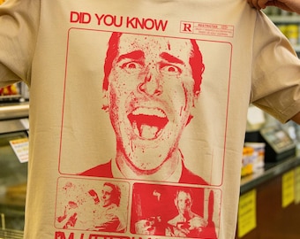 Patrick Bateman Movie Tee, Grunge 90s Classic Psycho Graphic Tee