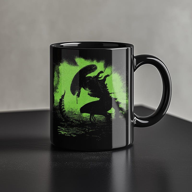Alien Coffee Mug Retro - Etsy