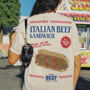 Camiseta Original Beef, Camiseta com estampa retrô do restaurante Chicagoland, programa de TV.