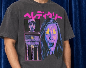Horror Movie Bootleg T-Shirt, Evil is Hereditary Japanese Poster Graphic Tee