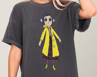 Cute Horror Movie Doll T-Shirt, Coraline Inspired Graphic Tee