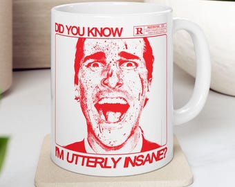 Funny Patrick Bateman Psycho Coffee Mug, American Made Movie Collectible Cup