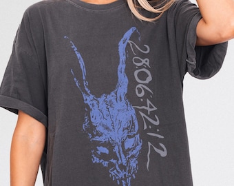 Evil Rabbit Horror Movie T-Shirt: Y2K Gothic Donnie Graphic Tee