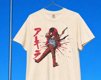 Kaneda & Tetsuo Anime T-Shirt, Retro 80s Manga Akira Inspired Graphic tee
