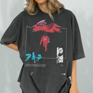 Retro Anime Shirt, Manga Neo Tokyo Cyberpunk Graphic Tee, Anime Movie Lover Gift, 80s Akira Inspired Japanese Kaneda Motorcycle Shirt