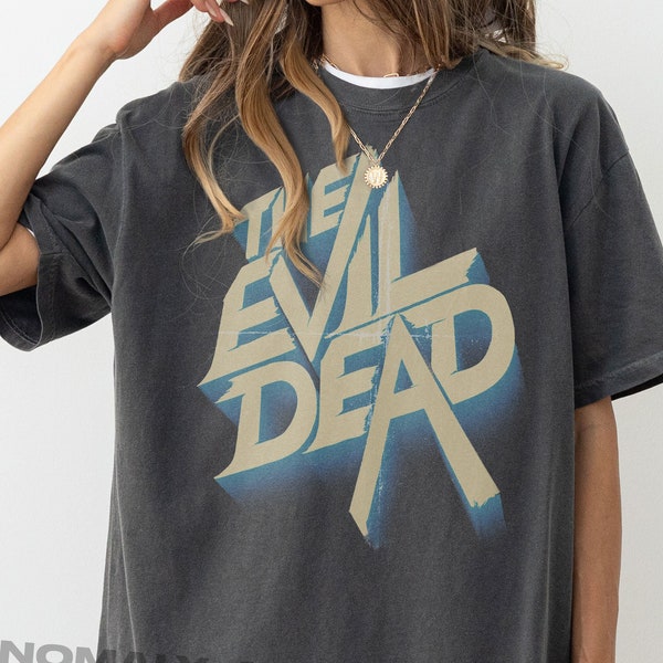 The Evil Dead Graphic T-Shirt, Retro 80s Horror Movie Tee Shirt, Vintage Unisex Ash Evil Dead Poster Logo Merch Memorabilia