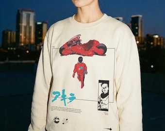 Retro Anime Graphic Sweatshirt: Cyberpunk Inspired Crewneck Streetwear
