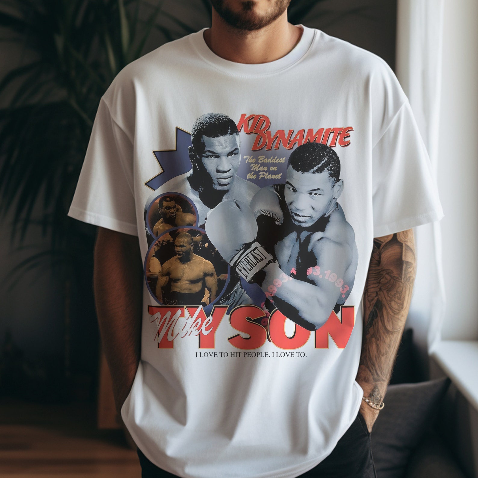 Retro Mike Tyson Bootleg Tshirt, Vintage Boxing Graphic Tee Shirt, Iron Mike Tyson Faded